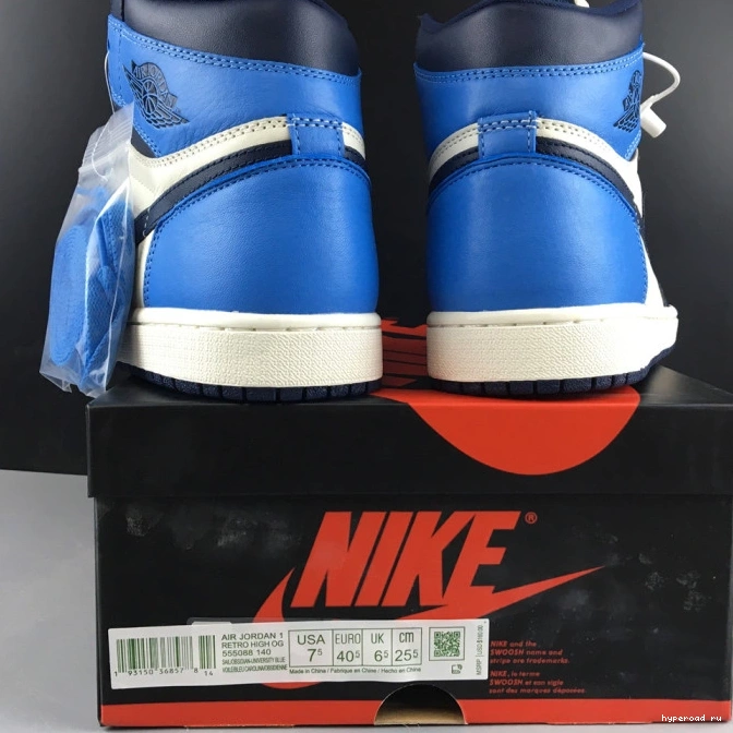 Jordan Obsidian OG 555088-140 Air Retro 1 High 1007